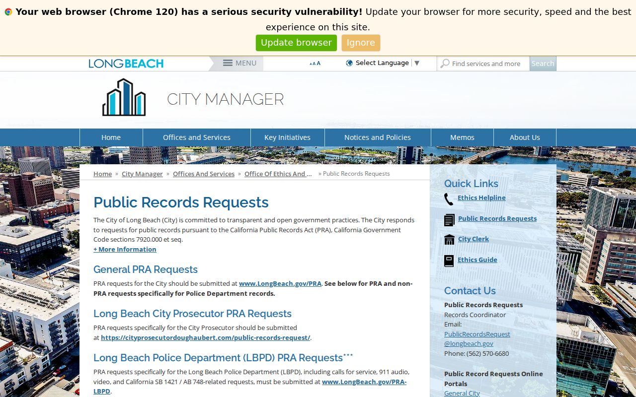 Long Beach people search public records routing page