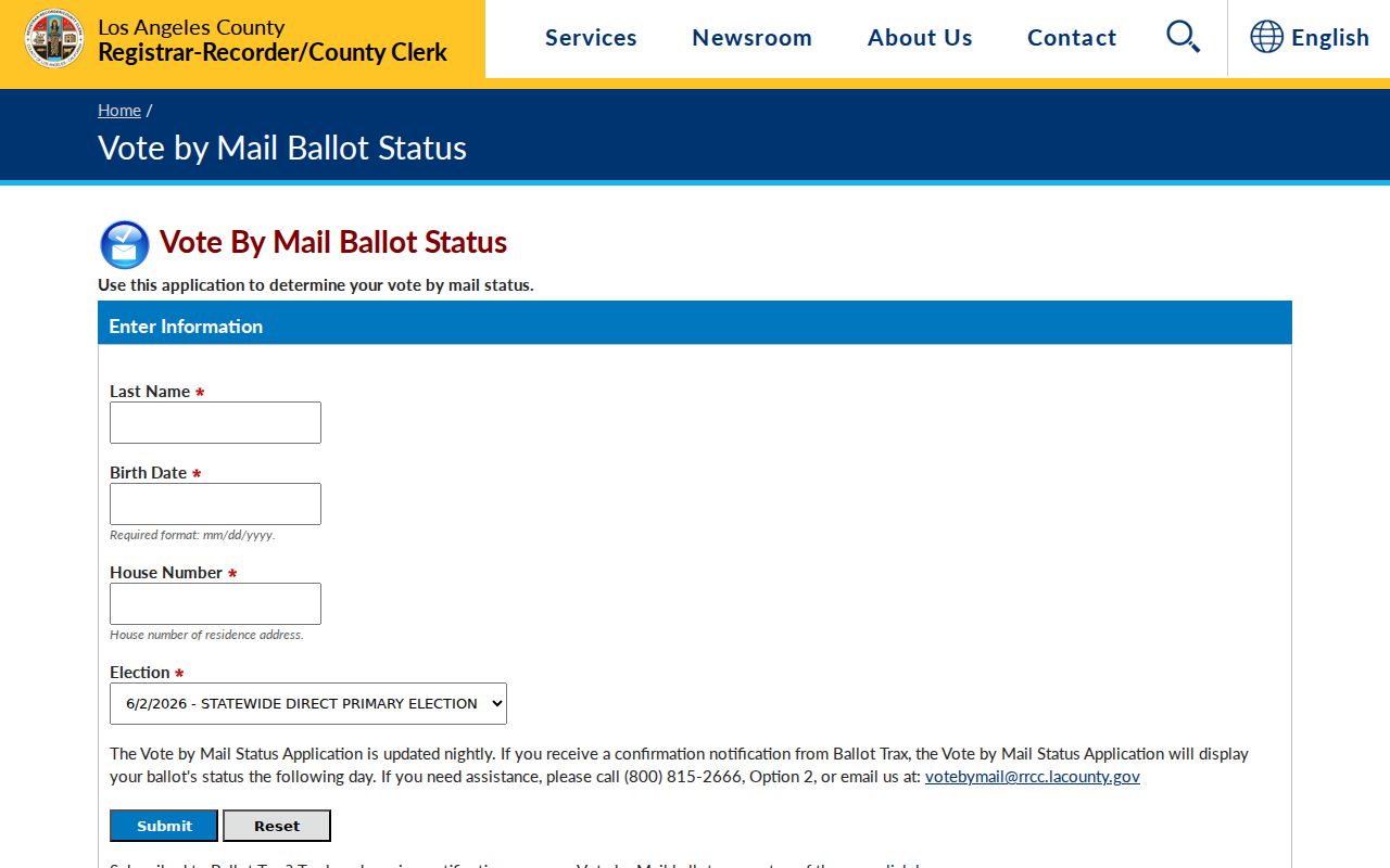 Long Beach voter records vote-by-mail status lookup